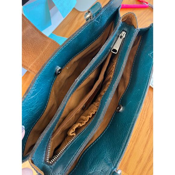 Patricia Nash Rosina Blue Nature Satchel, handbag. - Picture 7 of 9